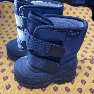 Lugz Flurry Toddlers' Winter Boots Navy Blue Size‎ 5 Double Hook And Eye Straps